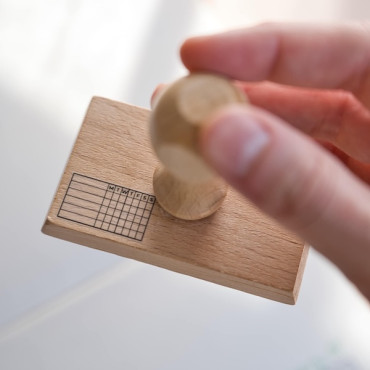 Weekly organization stamp with task column and weekday grid for journals