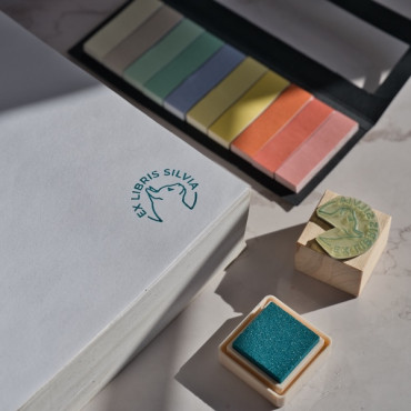 Personalized library stamp with animal icon – custom ex libris book stamp for readers and animal lovers