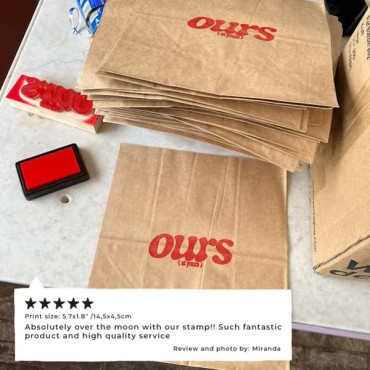 sellos grandes personalizados foto y reseña cliente by biterswit