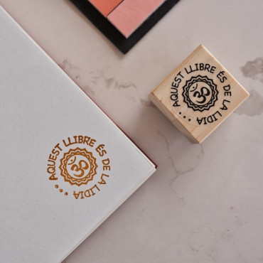 Custom chakra ex libris stamp with name, personalized book stamp for spiritual journals and notebooks