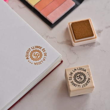 Personalized chakra stamp with name, custom ex libris for books, spiritual journaling and writing