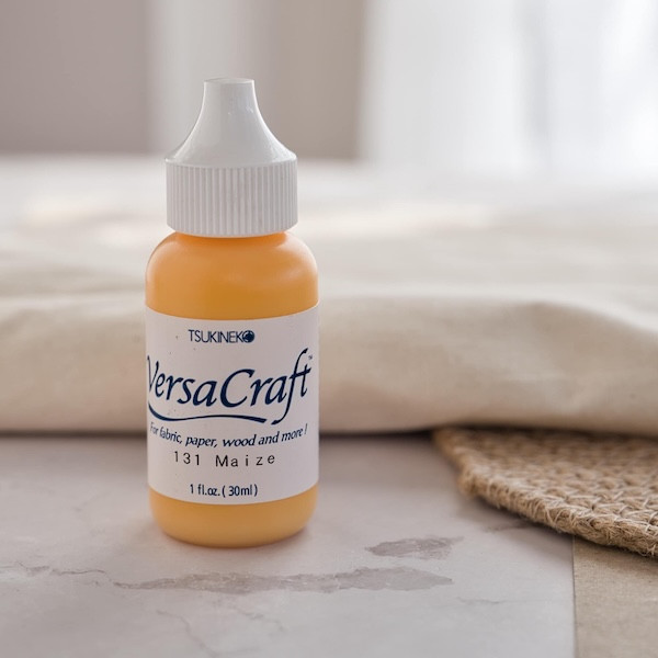 Recarga tinta Versacraft amarillo maíz pigmentada para scrapbooking journaling tela y sellos