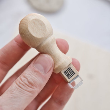 Sello símbolo chino doble felicidad, stamp cerámica artesanal, herramienta pottery, regalos boda handmade