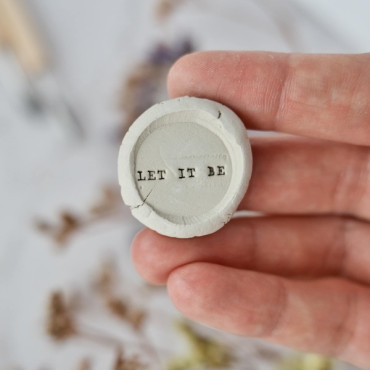 Mini stamp for jewelry and polymer clay, Hand made, Be joyful, Love you, Home made messages