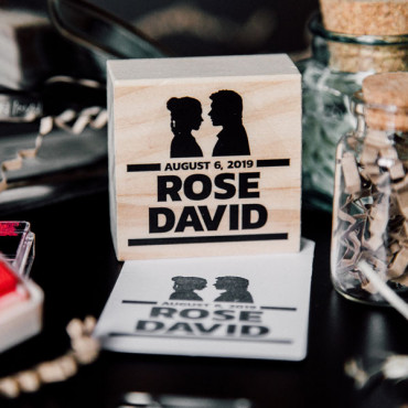 Geeky wedding custom stamp The Force