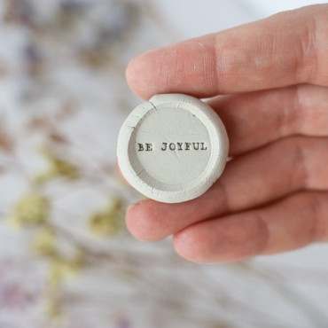Small stamps to sign your clay creations, mugs or jewelry with hidden messages Made with love
