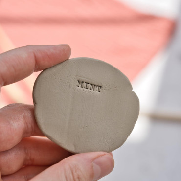 Herb name stamps for clay tags, mini plant markers for pots, kitchen herb garden labels
