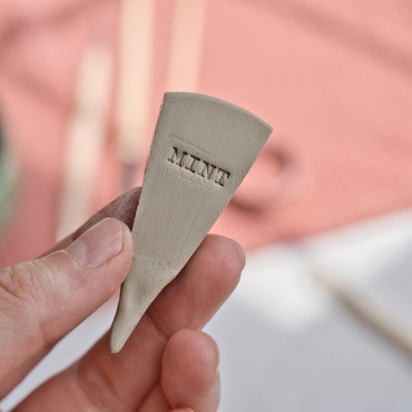 Set mini sellos hierbas aromáticas para cerámica, nombres plantas para etiquetas macetas huerto urbano