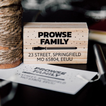 Custom address stamp May the force be with you for RSVP wedding cards