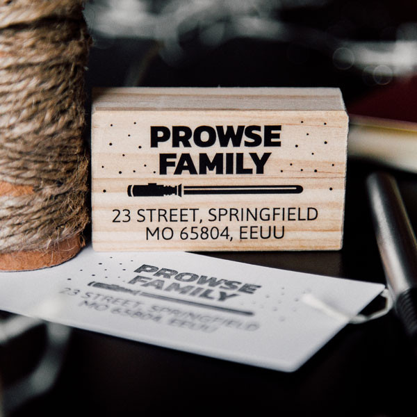 Custom address stamp May the force be with you for RSVP wedding cards